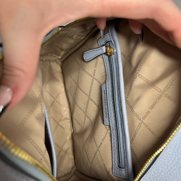 Michael Kors Blue Abbey Medium Backpack - Picture 6 of 8